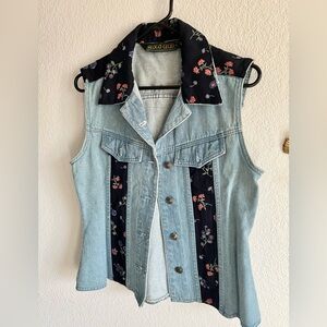 Floral Denim Vest by Chico's
